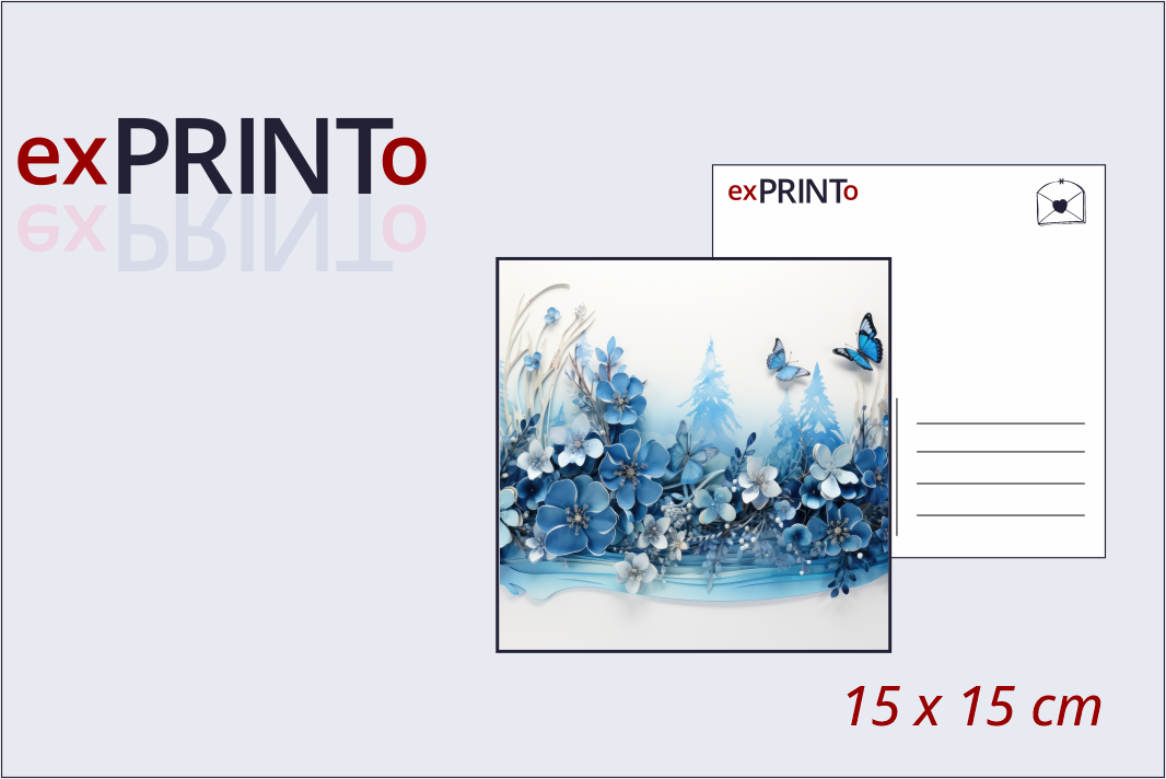 quadratische Karten - 15 x 15 cm