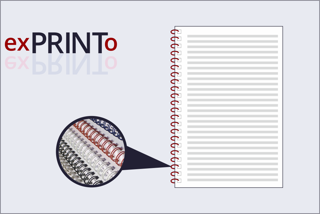 Lernunterlagen mit Drahtspiralbindung