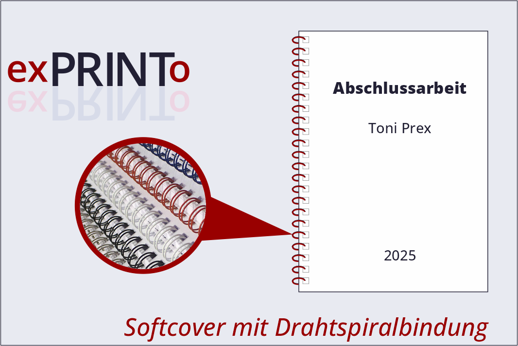 Arbeiten im Softcover mit Drahtspiralbindung